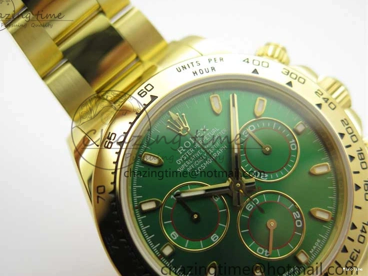 MiroTime 0302 Minimalist Daytona YG KKF 1:1 Best Edition 904L Steel Green Dial on YG Bracelet A 2451
